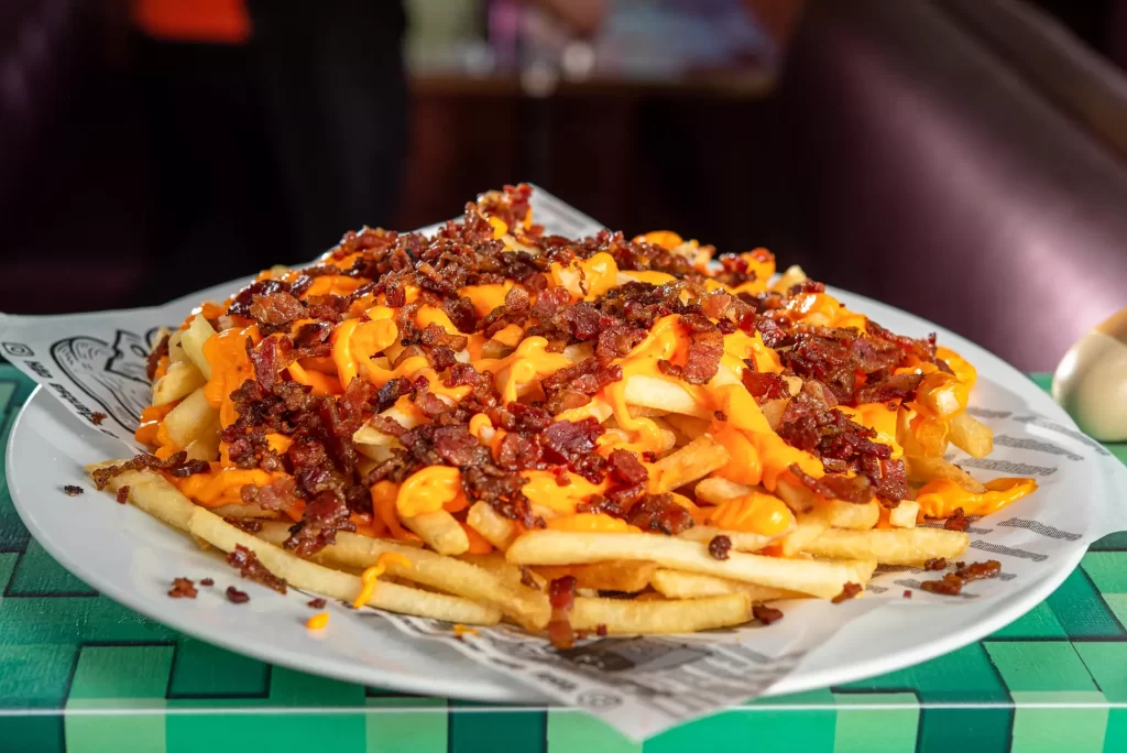 Fritas cheddar e bacon - Cardápio Joe Robert